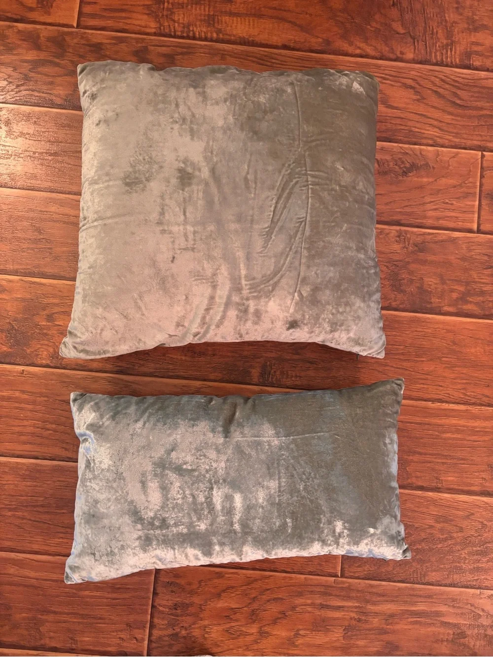 West Elm Velvet Throw Pillow in Sage Green